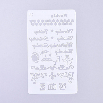 Plastic Reusable Drawing Painting Stencils Templates DIY-G027-G28-1