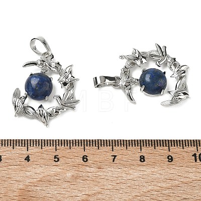 Dyed Natural Lapis Lazuli Pendants G-B194-01P-04-1