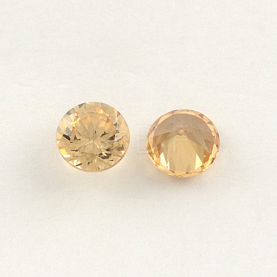 Diamond Shaped Cubic Zirconia Pointed Back Cabochons X-ZIRC-R004-5mm-04-1