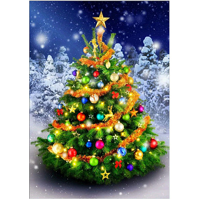 Christmas Tree DIY Diamond Painting Kit PW-WG90D4D-06-1