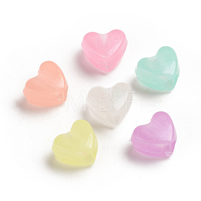 Luminous Acrylic Beads TACR-WH0002-13-1