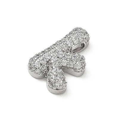 Brass Micro Pave Cubic Zirconia Pendants KK-A300-02P-K-1