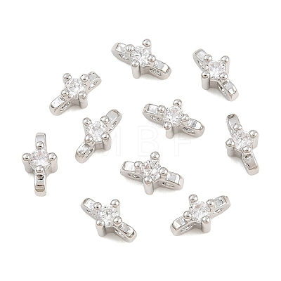 SHEGRACE Brass Micro Pave Cubic Zirconia Connector Charms XGRQ5K497-833P-A-1