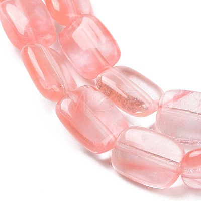 Cherry Quartz Glass Beads Strands G-K357-D07-01-1