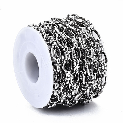 304 Stainless Steel Oval Link Chains CHS-S008-003P-1