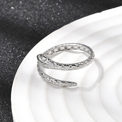5Pcs 304 Stainless Steel Open Cuff Rings for Women RJEW-K313-05P-1