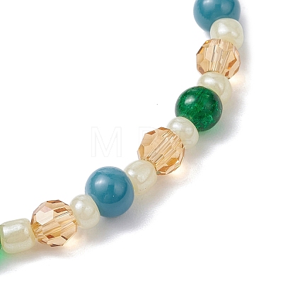 Synthetic Turquoise Beads Stretch Bracelets BJEW-JB11513-01-1