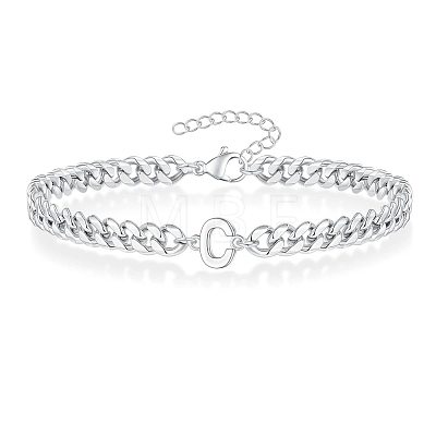 Letter 304 Stainless Steel Link Bracelets FS-WG7830E-52-1