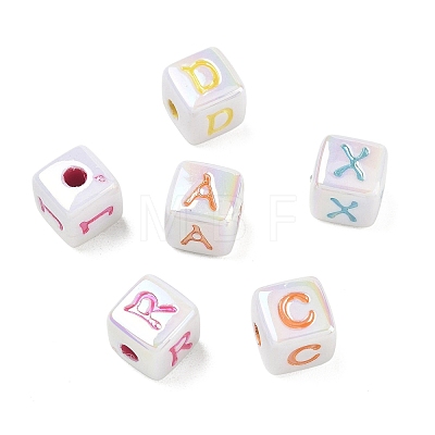 Plating Opaque Acrylic Beads AC-CBA529B-02-1
