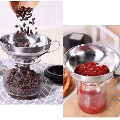 1Pc Stainless Steel Funnel AJEW-BM0001-37A-1