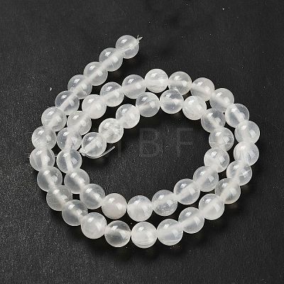 Natural White Jade Beads Strands G-B128-A02-03-1