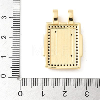 Brass Micro Pave Cubic Zirconia Pendants KK-U053-20G-01-1