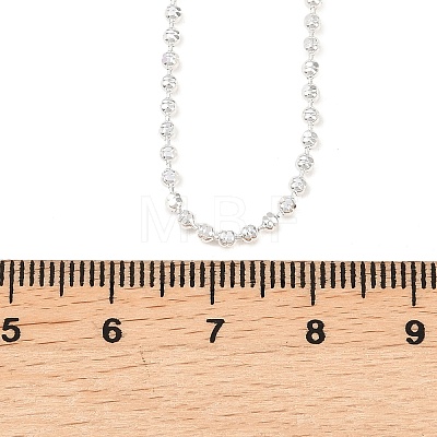 2MM Brass Ball Chain Necklaces for Men Women NJEW-L012-04S-1