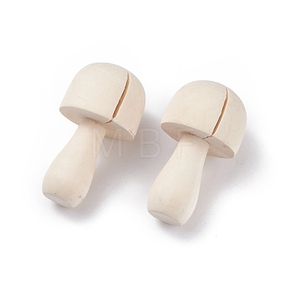 (Defective Closeout Sale: crack)Schima Superba Wooden Mushroom Children Toys WOOD-XCP0001-46A-1