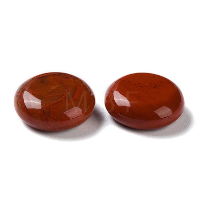 Natural Red Jasper Flat Round Palm Stones G-M416-10D-1