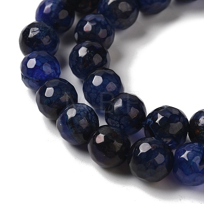 Dyed & Heated Natural Dragon Veins Agate Beads Strands G-P539-A01-11-1