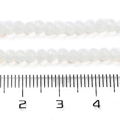 Faceted Clear Glass Rondelle Bead Strands X-GLAA-F001-3x2mm-23-1