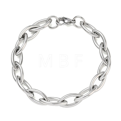 10MM 304 Stainless Steel Horse Eye Link Chain Bracelets SA-CBA2696-27P-1