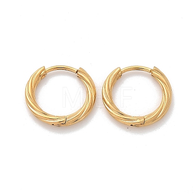 304 Stainless Steel Twist Hoop Earrings for Women EJEW-A130-02A-G-1