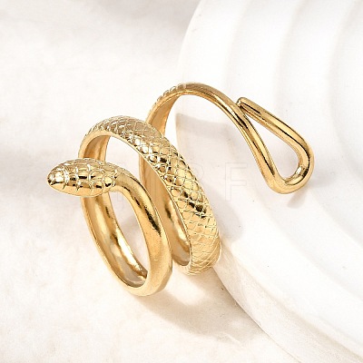 304 Stainless Steel Cuff Open Rings STAS-H259-02G-1