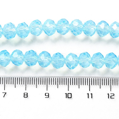 Baking Painted Transparent Glass Beads Strands DGLA-A034-J8MM-D08-1