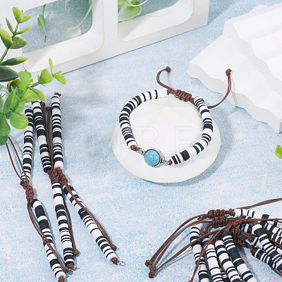 Handmade Polymer Clay Bead Bracelets Making AJEW-TAC00075-1