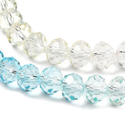 Transparent Painted Glass Beads Strands DGLA-A034-T6mm-A21-1