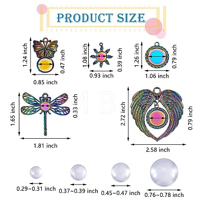 DIY Rainbow Color Pendant Making Kit DIY-SZ0007-58-1