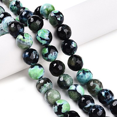 Dyed Natural Agate Beads Strands G-T141-01A-03-1