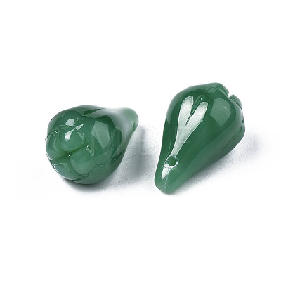 Imitation Jade Glass Pendants GLAA-S054-19B-1