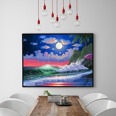 Sea with Moon DIY Diamond Painting Kits PW-WG55160-01-1