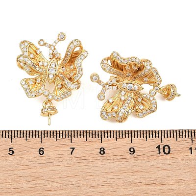 Brass Micro Pave Cubic Zirconia Peg Bails CU-CBA8264-03G-1