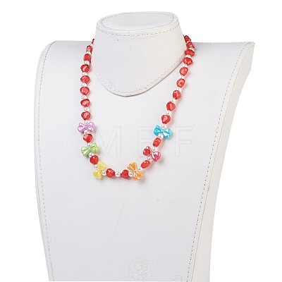Acrylic Beads Kids Necklaces NJEW-JN02235-04-1