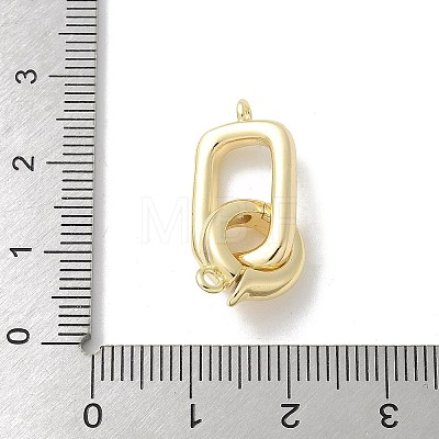 Brass Fold Over Clasps KK-U052-23G-1