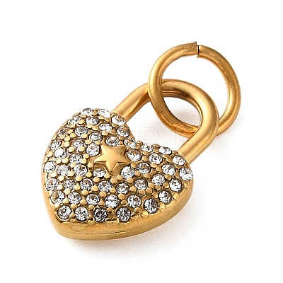 304 Stainless Steel Rhinestone Pendants RB-CBA324D-01G-10-1