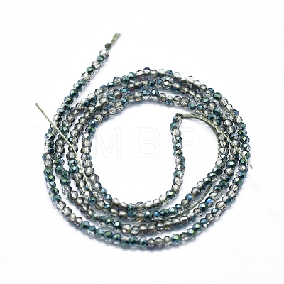 Electroplate Glass Beads Strands GLAA-F079-A-HP04-1