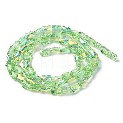 Transparent Electroplate Glass Beads Strands GLAA-Q099-J01-09-1