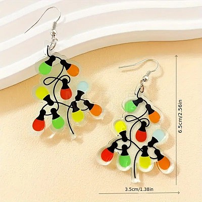 Acrylic Dangle Earrings FS-WGDFB7F-01-1