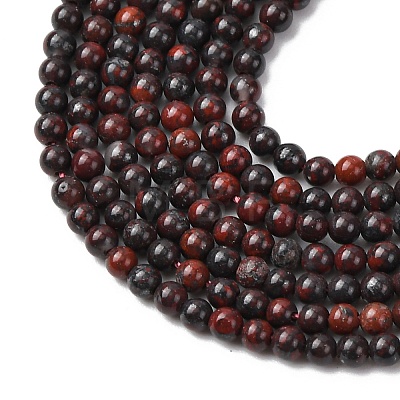 Natural Brecciated Jasper Beads Strands G-Z116-A15-2mm-1
