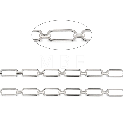 Tarnish Resistant Handmade 304 Stainless Steel Link Chains CHS-M004-01P-1