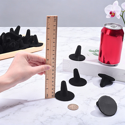 30Pcs Resin Flocking Ring Displays RDIS-FG0001-33-1