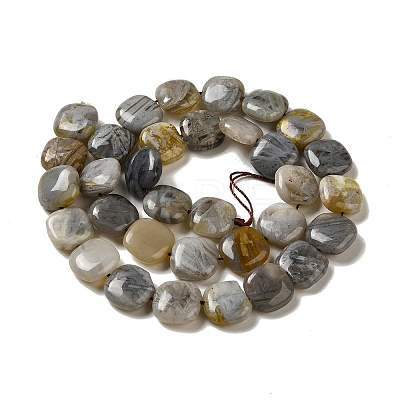 Natural Bamboo Leaf Agate Beads Strands G-NH0014-A01-01-1