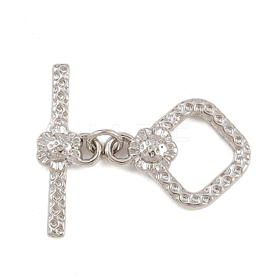 Brass Toggle Clasps KK-G548-34D-P-1