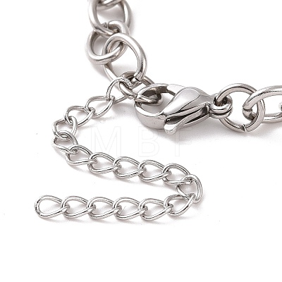 Non-Tarnish 304 Stainless Steel Cable Chain Bracelet for Men Women BJEW-E031-01P-03-1