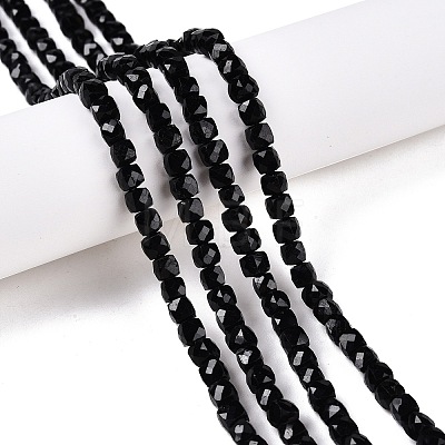 Natural Black Tourmaline Beads Strands G-N342-109A-1