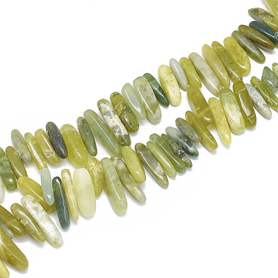Natural Olive Jade Beads Strands G-S312-37-1