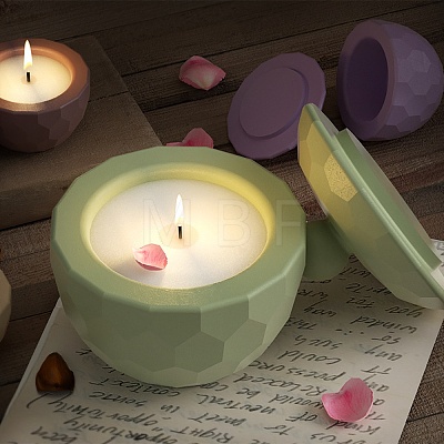 Faceted Hexagon DIY Candle Cup Silicone Molds DIY-Q037-09A-1