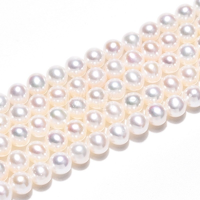 Natural Cultured Freshwater Pearl Beads Strands PEAR-N016-04B-1