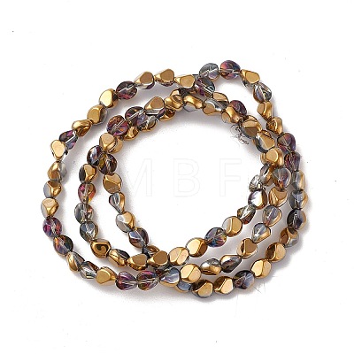 Electroplate Glass Beads Strands EGLA-L038-HP01-1
