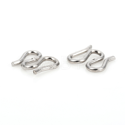 304 Stainless Steel Hook Clasps STAS-I149-13P-1